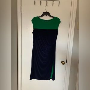 Gorgeous navy & green Ralph Lauren Dress